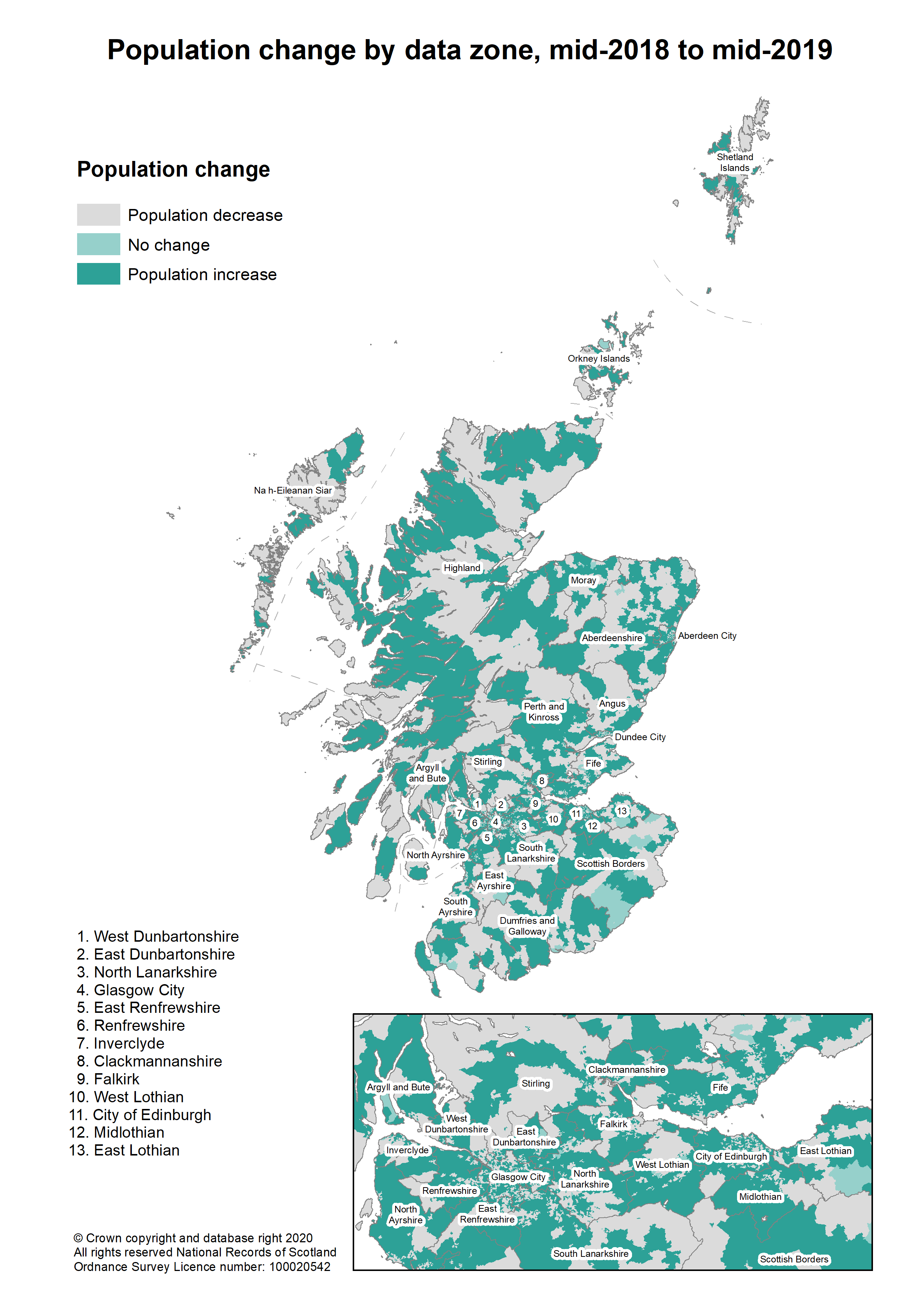 Scotland Population Density Map