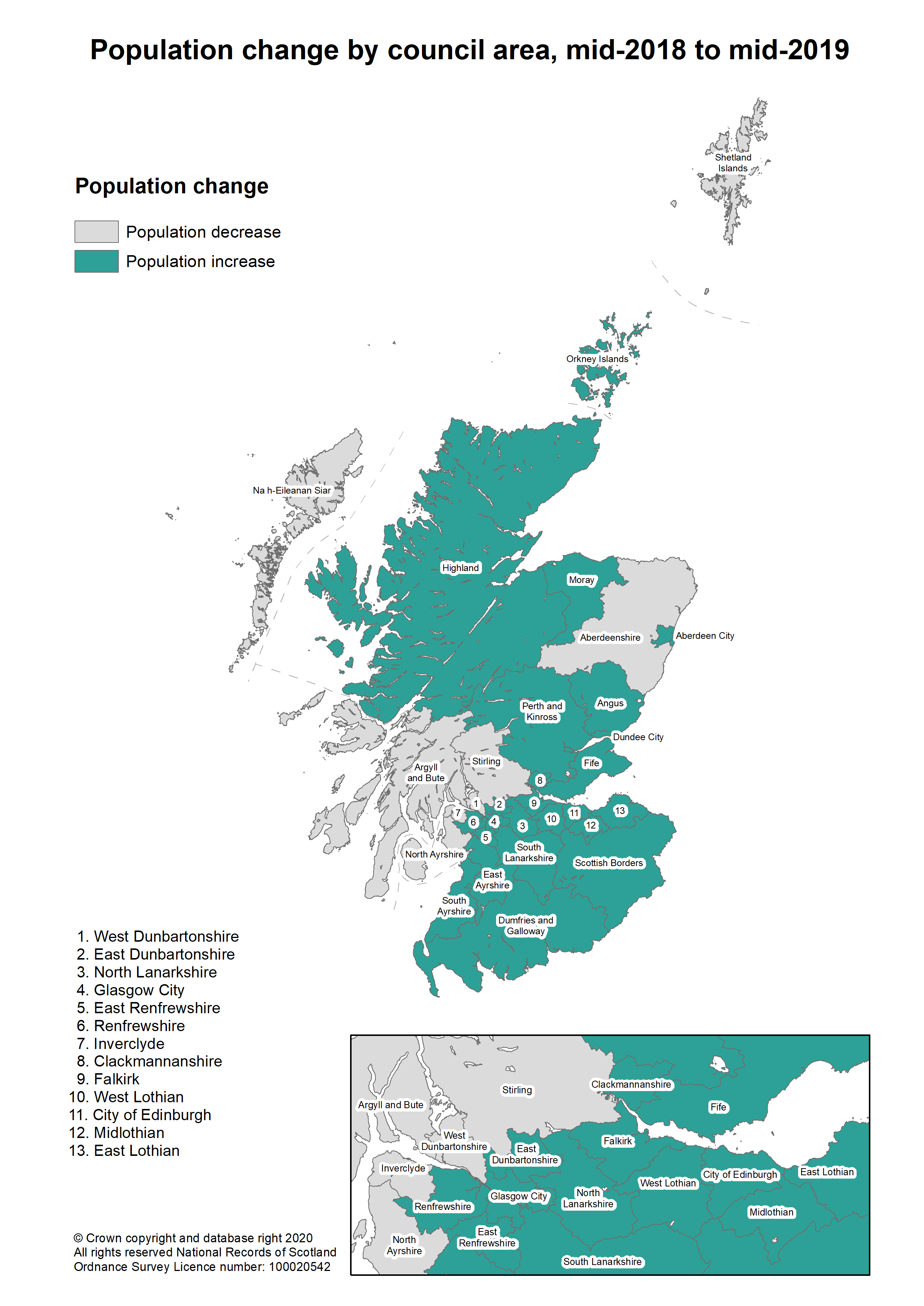 Scotland Population Density Map